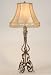 French Country Iron Scroll Table Lamp