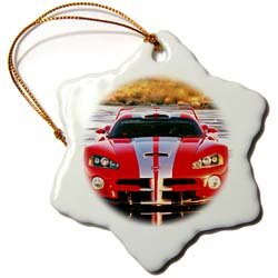 Dodge Viper 2001 - 3 Inch Snowflake Porcelain Ornament