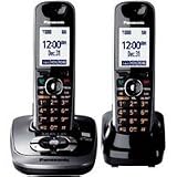 Panasonic KX-TG7532B DECT 6.0 PLUS Expandable Digital Cordless Answering System with 2 Handsets