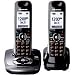 Panasonic KX-TG7532B DECT 6.0 PLUS Expandable Digital Cordless Phone with Answering System, Black, 2 Handsets