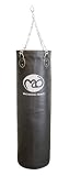 picture of Boxing-Mad Club Pro Leather Punch Bag 120cm x 35cm - Black