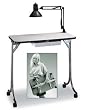 Kayline Manicure Table 401W White with Lamp & Drawer FREE PD1 19 HOLDER POLISH TRAY