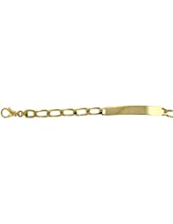 CleverEves 14Kt Yellow Gold Link With Id 6.1mm Bracelet