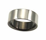 Bague Acier 316L Brosse et interieur Ruthenium noir- Taille 64 - HOMME