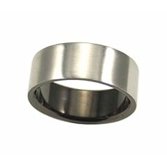 Kala-isbijoux- Herren Ring Geb�rstetem Edelstahl und Ruthenium - Breite 8 mm - Gr��e 49 (15.6 )