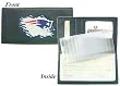 New England Patriots Embroidered Leather Checkbook Cover - Football Sports Merchandise
