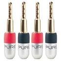 Belkin PureAV AV54004  Do-It-Yourself Gold Banana Plugs, 4-Pack