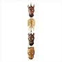 EXOTIC AFRICAN ANIMAL MASKS CARVED WALL PLAQUE DECOR