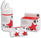 Computer : 5 Star Office Cleaning Wipes for Telephone Bactericidal Non-hazardous in Tub [Pack 100]
