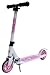 bike*star 145mm Aluminium Scooter Roller - Farbe Weiß & Pink