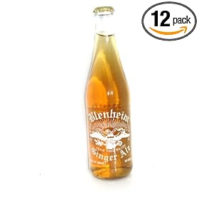 Blenheim DIET GINGER ALE "LowCal throat burner" beware; you'll cough!, 12-Ounce Glass Bottle (Pack of 12)