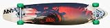 Powerslide Streetsurfer 110 - Longboard skateboard enfant - Noir/Rouge/Graphics