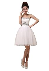 Polyester/Rayon/Tulle/Viscose Short Sweetheart Crystal Crystals Bridesmaid Dress/Mini Dress 