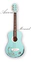 Luna Aurora Mermaid Mini Acoustic Guitar, Aqua