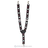 Pirate Skull & Crossbones Black Braces