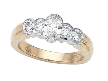 1.00 cts Oval Diamonds Engagement Ring   14kt FREE GIFT BAG!