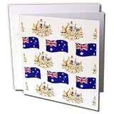 777images Country Patterns - Celebrate your heritage and love of country with the Flag and Coat of Arms pattern of Australia. - Greeting Cards-12 Greeting Cards with envelopes