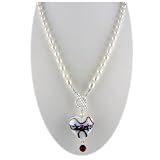Murano Italian Glass 925 Sterling Silver Necklace 947