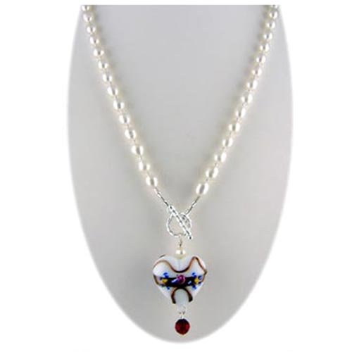 Click here to buy Murano Italian Glass 925 Sterling Silver Necklace 947.