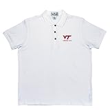 Virginia Tech Hokies NCAA Classic Pique Polo Shirt for Women (White)