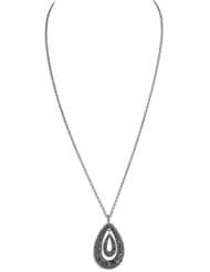 Lori Bonn Sterling Silver "Wanderlust" Peek-A-Boo Pear Medallion Necklace