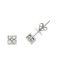 0.36CTW 18K White Gold Genuine Diamond Stud Earrings