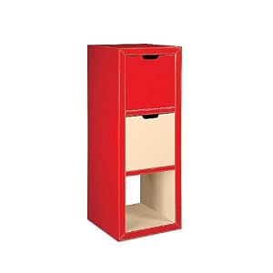 Kids 3-Tier 1-Drawer Shelving-Strawberry