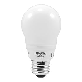 Sylvania 29526 - CF9WEL/FAN/2BL Pear A Line Screw Base Compact Fluorescent Light Bulb