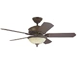 Hunter 20527 Palm Key Fan - Cocoa - Light Kit Ceiling Fan 52' Plank Blades