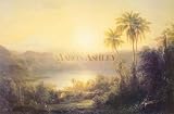 Sierra Nevada De Santa Marta Art Print Poster By Frederick Edwin Church, 36" x 26", with White Metal Frame