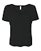 Bella 8815 Ladies Slouchy V-Neck Tee - Black, Medium