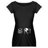SKI DOWNHILL Maternity Dark T-Shirt