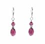 Earrings - E69 - Crystal Rice Drop ~ Amethyst