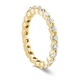 18k Yellow Gold Eternity Diamond Wedding Band.