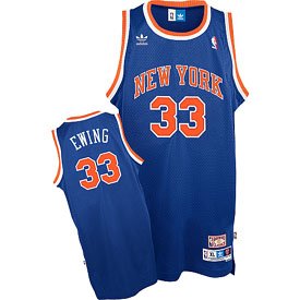 New York Knicks Patrick Ewing Adidas Team Color Throwback Replica Premiere Jersey - Large