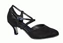 Ballroom Dance Shoes - FeatherLite Kristen Black Nubuck 2.5" Heel