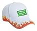 NECROPHILIA: LAY BACK & OPEN A COLD ONE Adult White Hat with Red Flames FIRE photo