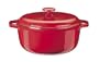 Kinetic Color Cast Porcelain Enameled Cast Iron 5-Quart Round Dutch Oven, Red
