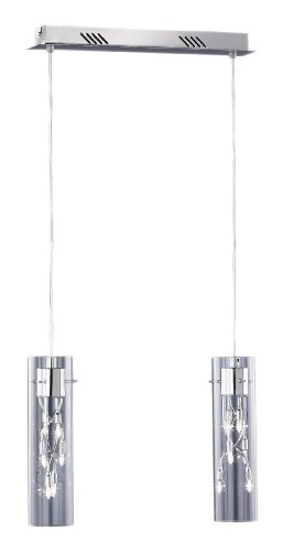 Wofi Pendelleuchte, 12-flammig, Abh&auml;ngung 150 cm, L&auml;nge 43 cm, chrom 7059.12.01.0000 Preisvergleich