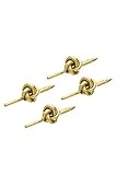 Solid 14k Gold Knotted Stud Set (4)