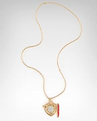 Heart Pendant Locket Watch Necklace