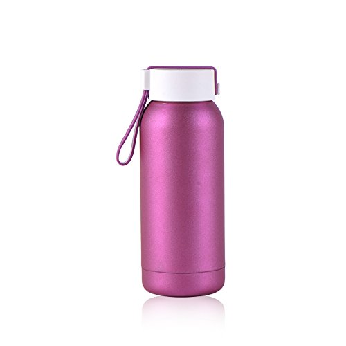 Superstring Double Wall Stainless Steel Thermos Metal Series Simple Portable Frosted Vacuum Water Bottle Outdoor Purple 8oz