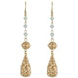 Lee Angel Gold Filigree Drop Earring