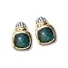 18KY and Sterling Silver Green Quartz Earrings