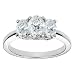 Jewelry : Platinum Oval-Cut Three-Stone Diamond Ring (G-H / VS, 2 ct. tw.)
