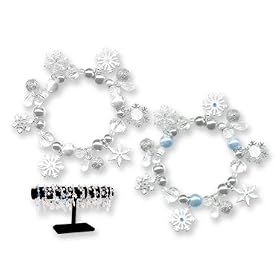 Christmas Holiday SNOWFLAKE STRETCH BRACELET