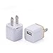 Wall Charger,Power-7 2-Pack Universal 1.0 AMP Home Travel AC USB Power Charger Adapter Wall Plug for iPhone 6 6s Plus 5S/5C Samsung Galaxy S5 S6 HTC One M8 M9 LG Nokia Blackberry etc(Gold/Silver)