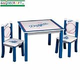 los angeles dodgers table and chairs set