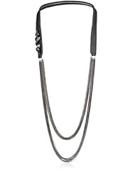 TED ROSSI "Femm e Fatale" Python Strap Gem and Chains Necklace
