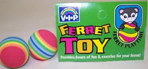 Vo-Toys Ferret Rainbow Sponge Balls 2 pack Toy